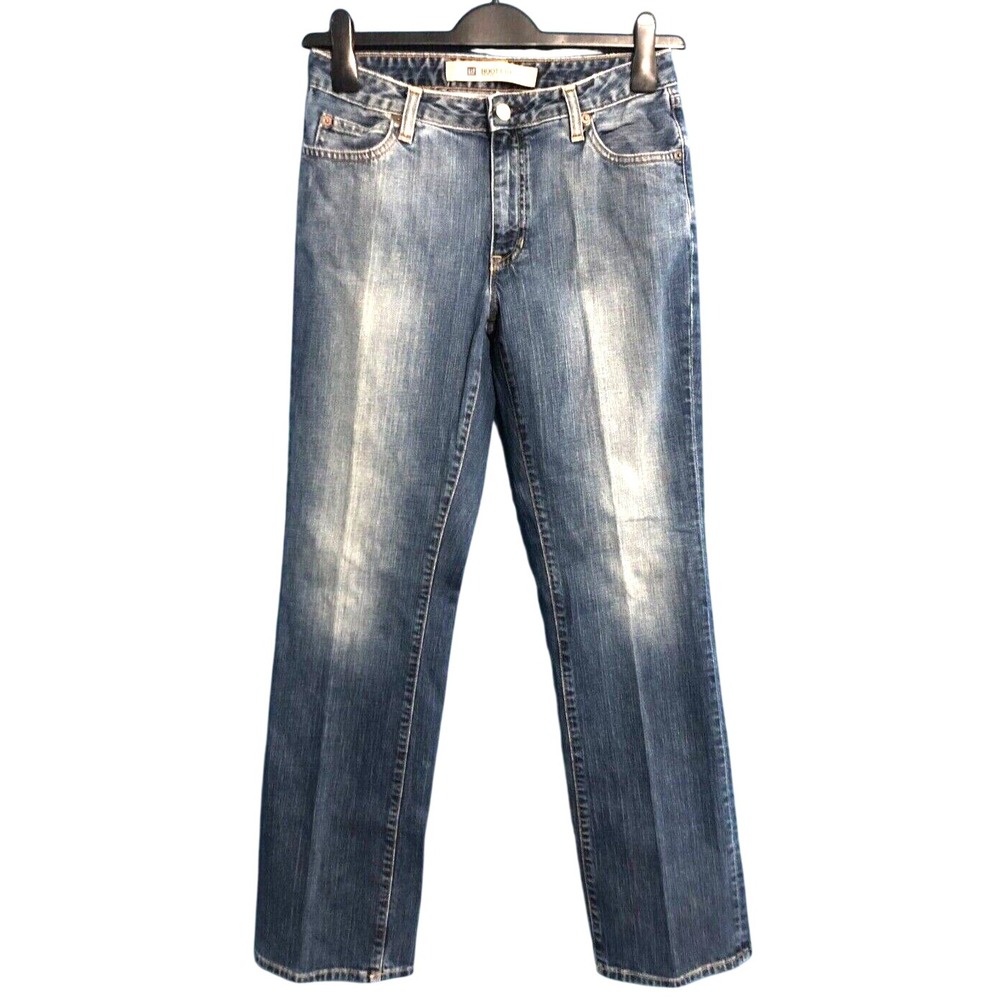 VTG GAP Women's Blue Denim BOOT CUT STRETCH Mid-Rise STRAIGHT LEG Jeans Sz 8 R